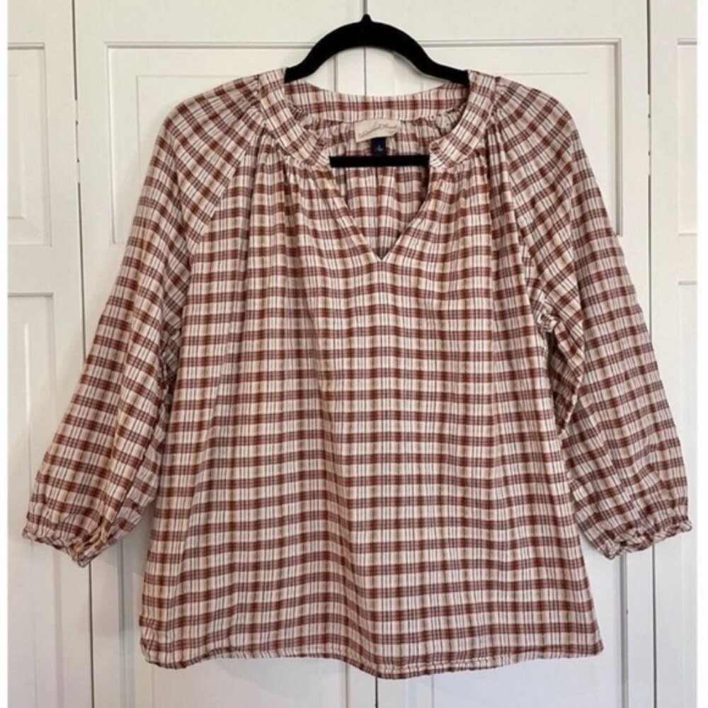 Universal Thread Plaid Top - Picture 2 of 2